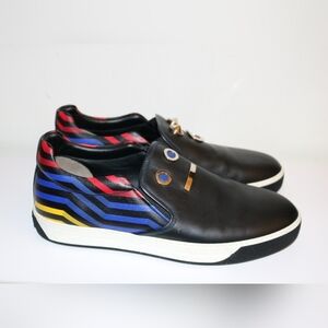 FENDI Men Black & Multicolor Sneakers size 10US